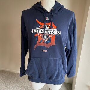 Detroit Tigers  Navy Blue Hoodie